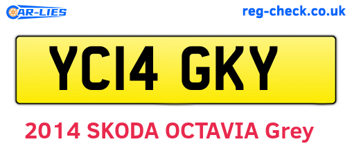 YC14GKY are the vehicle registration plates.