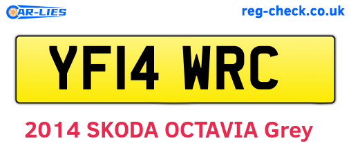 YF14WRC are the vehicle registration plates.