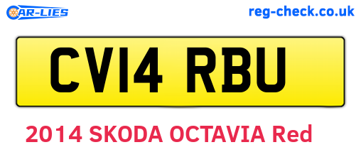 CV14RBU are the vehicle registration plates.