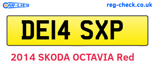 DE14SXP are the vehicle registration plates.