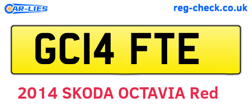 GC14FTE are the vehicle registration plates.