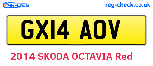 GX14AOV are the vehicle registration plates.