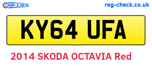 KY64UFA are the vehicle registration plates.