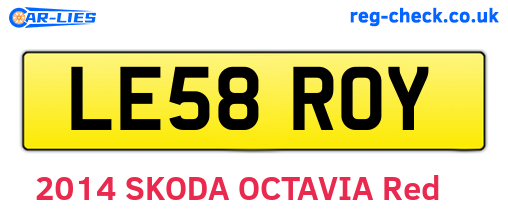 LE58ROY are the vehicle registration plates.