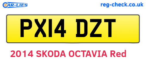 PX14DZT are the vehicle registration plates.
