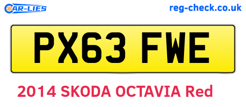 PX63FWE are the vehicle registration plates.
