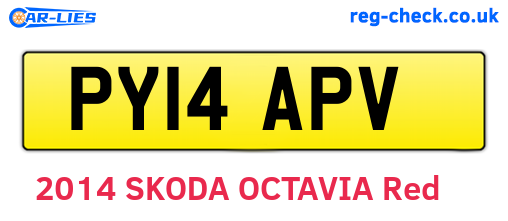 PY14APV are the vehicle registration plates.