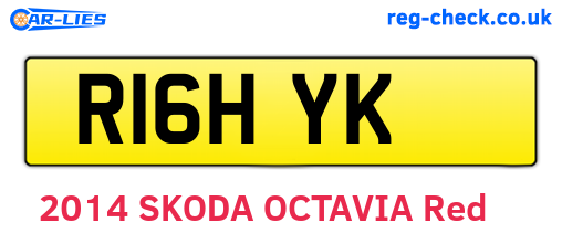 R16HYK are the vehicle registration plates.