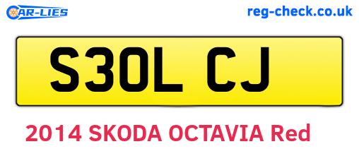 S30LCJ are the vehicle registration plates.