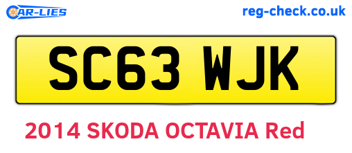 SC63WJK are the vehicle registration plates.