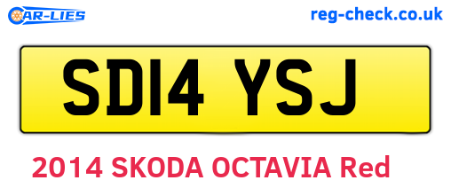SD14YSJ are the vehicle registration plates.