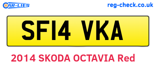 SF14VKA are the vehicle registration plates.