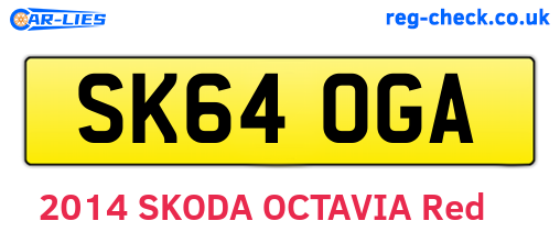 SK64OGA are the vehicle registration plates.