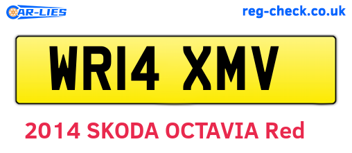 WR14XMV are the vehicle registration plates.