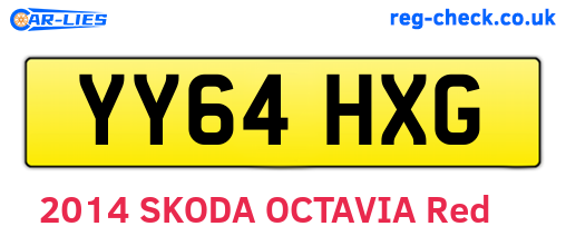 YY64HXG are the vehicle registration plates.