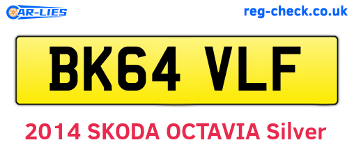 BK64VLF are the vehicle registration plates.