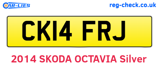 CK14FRJ are the vehicle registration plates.