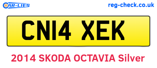 CN14XEK are the vehicle registration plates.