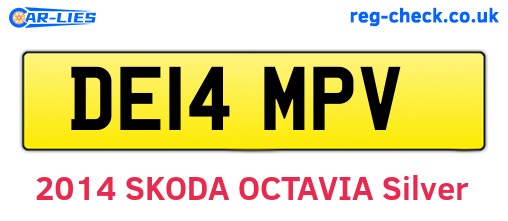 DE14MPV are the vehicle registration plates.