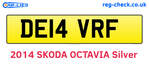 DE14VRF are the vehicle registration plates.