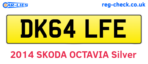 DK64LFE are the vehicle registration plates.