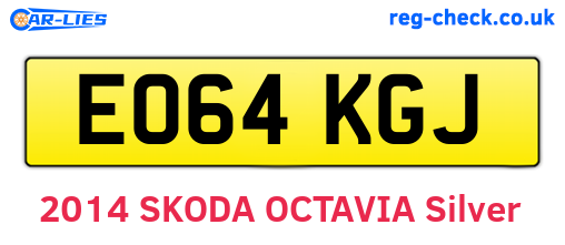 EO64KGJ are the vehicle registration plates.