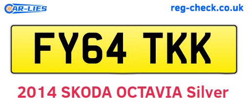 FY64TKK are the vehicle registration plates.