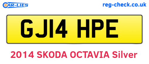 GJ14HPE are the vehicle registration plates.