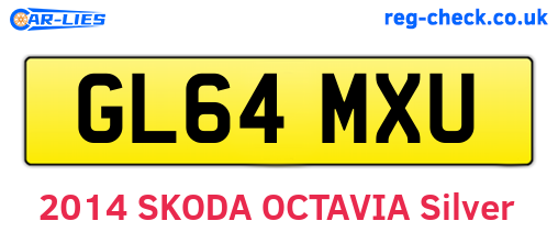 GL64MXU are the vehicle registration plates.