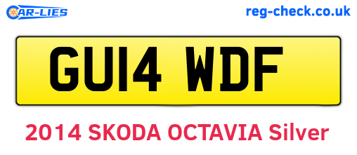 GU14WDF are the vehicle registration plates.