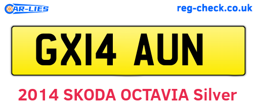 GX14AUN are the vehicle registration plates.