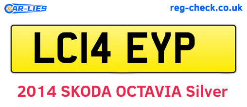 LC14EYP are the vehicle registration plates.