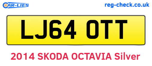 LJ64OTT are the vehicle registration plates.