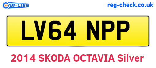 LV64NPP are the vehicle registration plates.