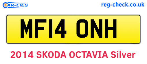 MF14ONH are the vehicle registration plates.