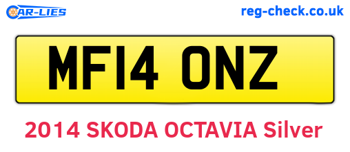 MF14ONZ are the vehicle registration plates.