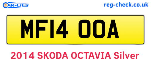 MF14OOA are the vehicle registration plates.