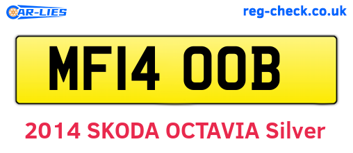 MF14OOB are the vehicle registration plates.