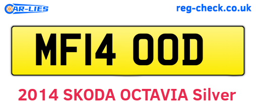 MF14OOD are the vehicle registration plates.