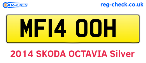 MF14OOH are the vehicle registration plates.