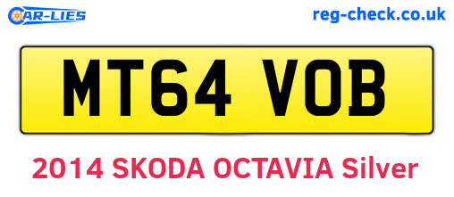 MT64VOB are the vehicle registration plates.