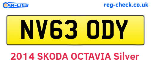 NV63ODY are the vehicle registration plates.