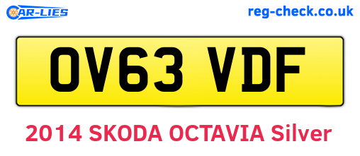 OV63VDF are the vehicle registration plates.
