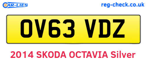 OV63VDZ are the vehicle registration plates.