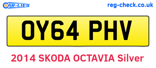 OY64PHV are the vehicle registration plates.