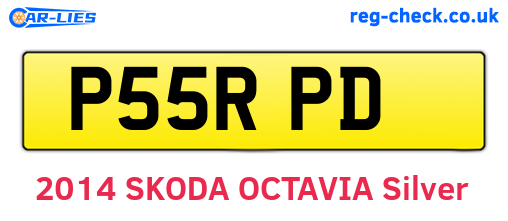 P55RPD are the vehicle registration plates.