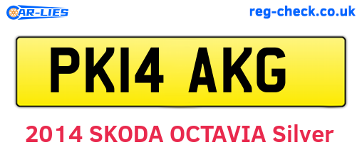 PK14AKG are the vehicle registration plates.