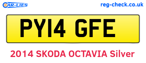 PY14GFE are the vehicle registration plates.