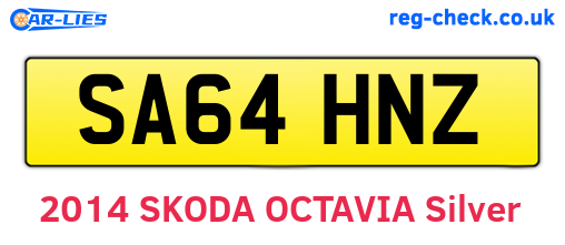 SA64HNZ are the vehicle registration plates.
