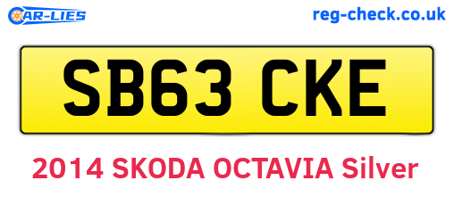 SB63CKE are the vehicle registration plates.